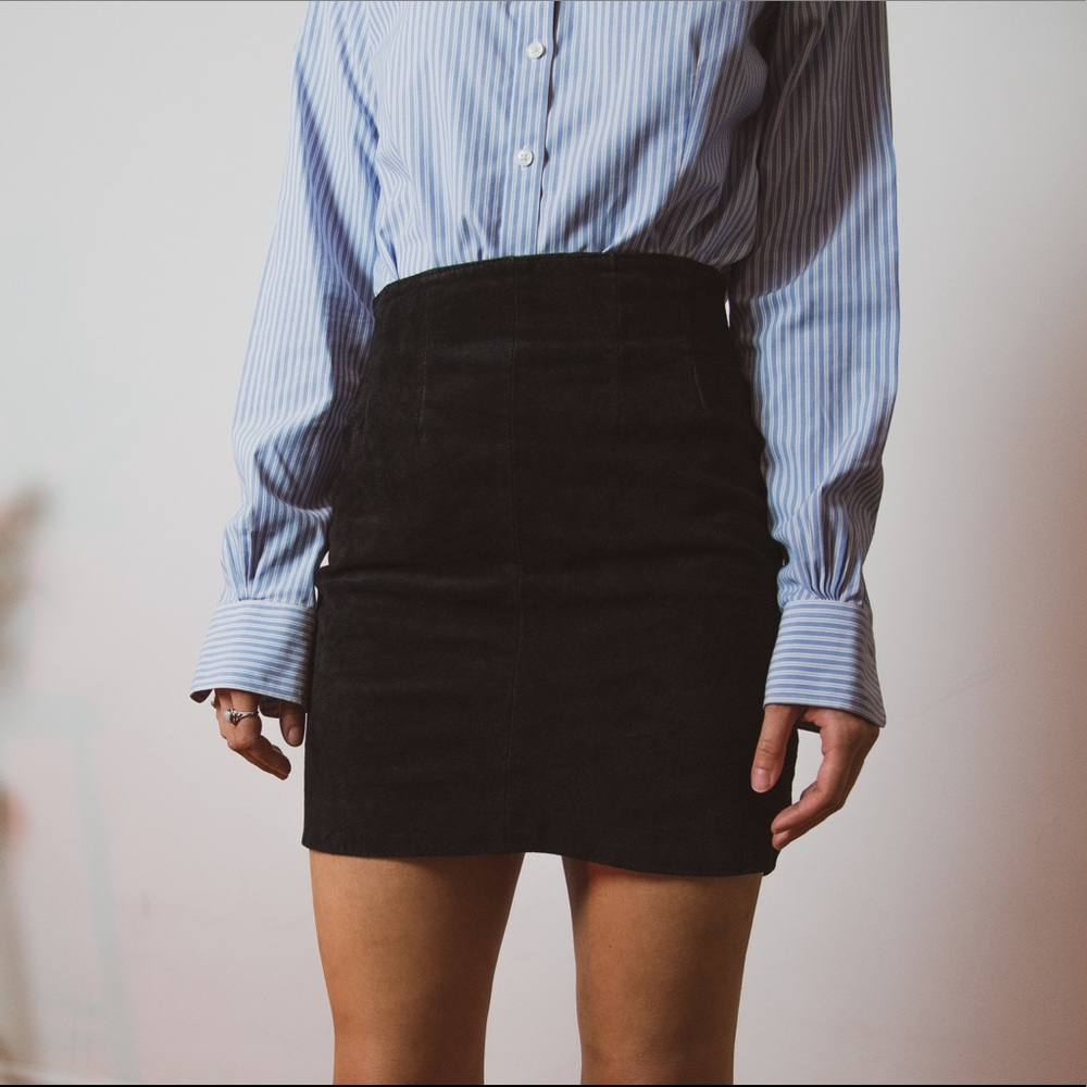 Vintage Capezio Suede Pencil Skirt